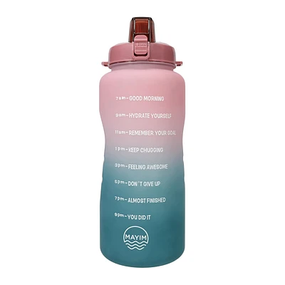 Mayim Ombre Motivational Water Bottle 64oz