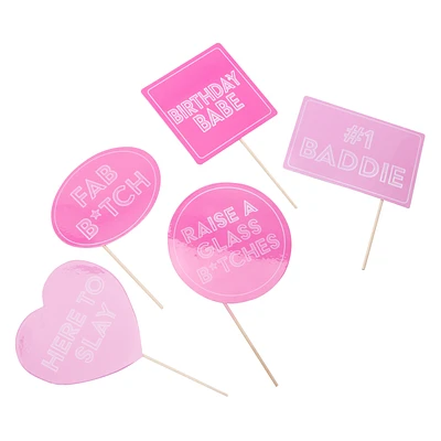 Birthday Photo Prop Signs 5-Pack