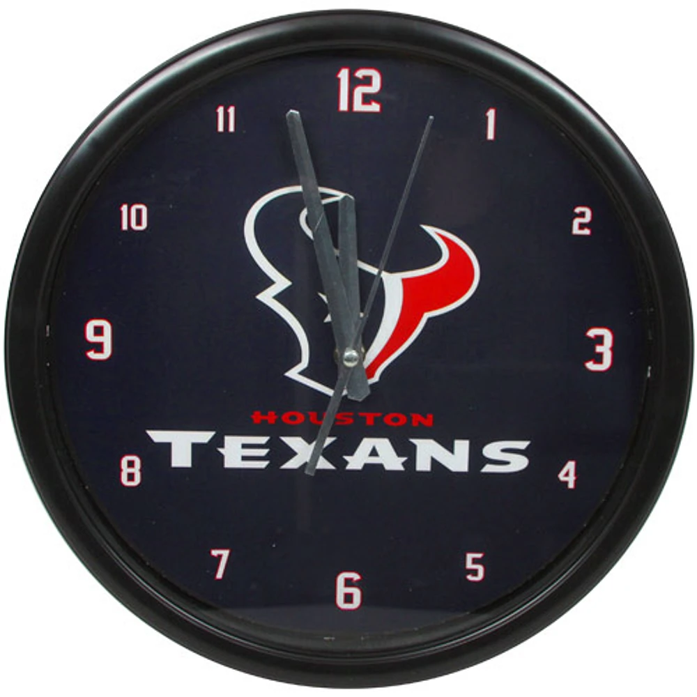 Houston Texans Black Rim Basic Clock