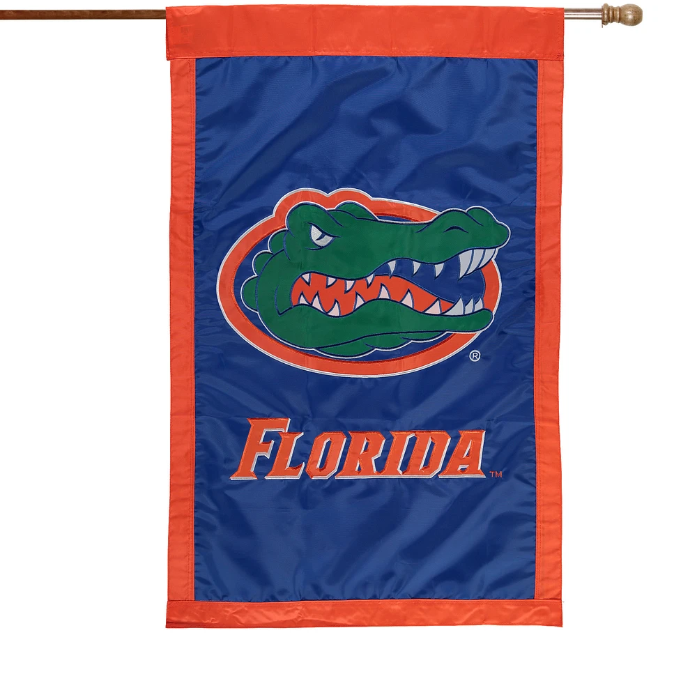 Florida Gators 28"x 44" Double-Sided Applique Flag - Royal Blue/Orange