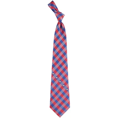 Kansas Jayhawks Woven Checkered Tie - Crimson/Royal Blue