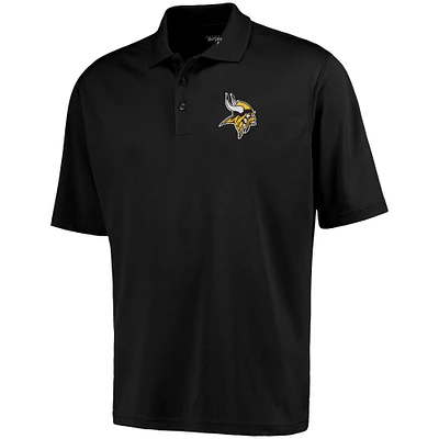 Antigua Minnesota Vikings Pique Xtra-Lite Polo - Black