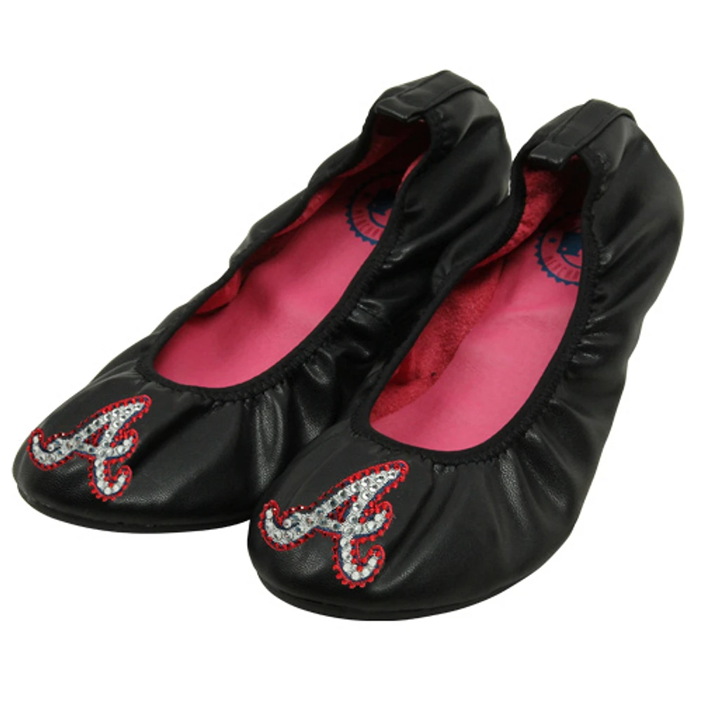 Atlanta Braves Cuce Shoes Women's Junkie Shoes - Black