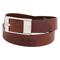 New England Patriots Brandish Leather Belt - Brown