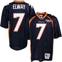 Mens Denver Broncos John Elway Mitchell & Ness Navy Blue Authentic Throwback Jersey