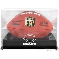 Chicago Bears Black Base Football Logo Display Case with Mirror Back