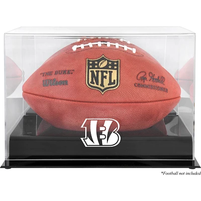 Cincinnati Bengals Black Base Football Logo Display Case with Mirror Back