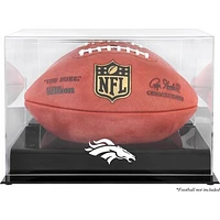 Denver Broncos Black Base Football Logo Display Case with Mirror Back