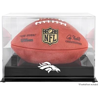 Denver Broncos Black Base Football Logo Display Case with Mirror Back