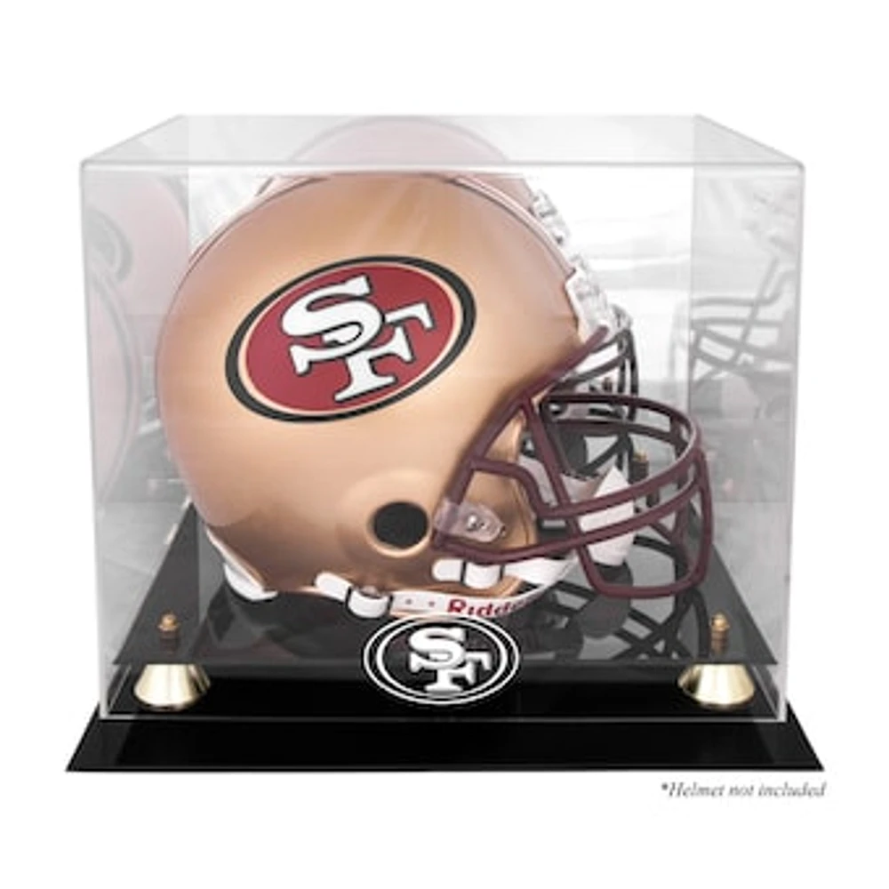 San Francisco 49ers Golden Classic Helmet Display Case with Mirrored Back