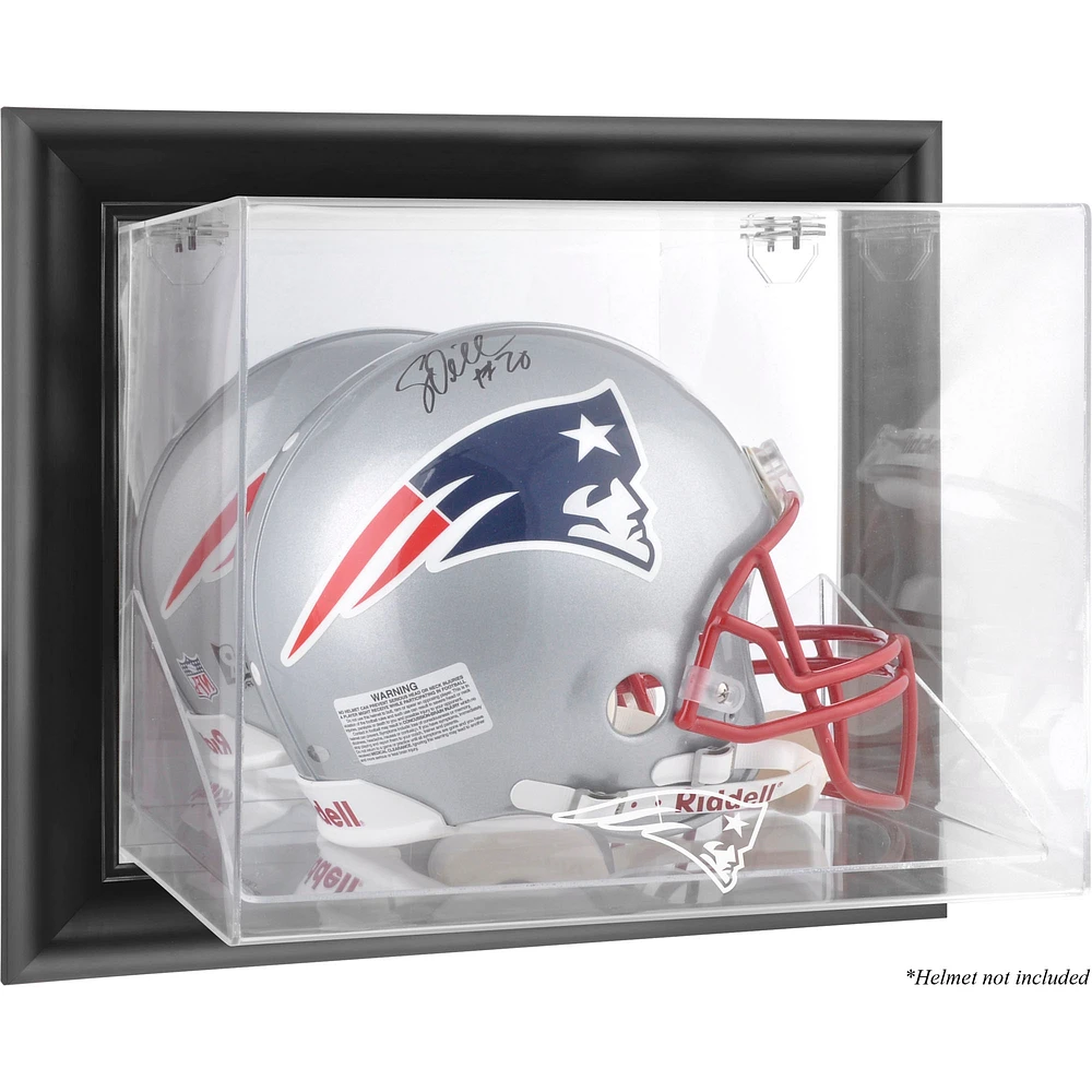 New England Patriots Black Framed Wall-Mountable Helmet Display Case