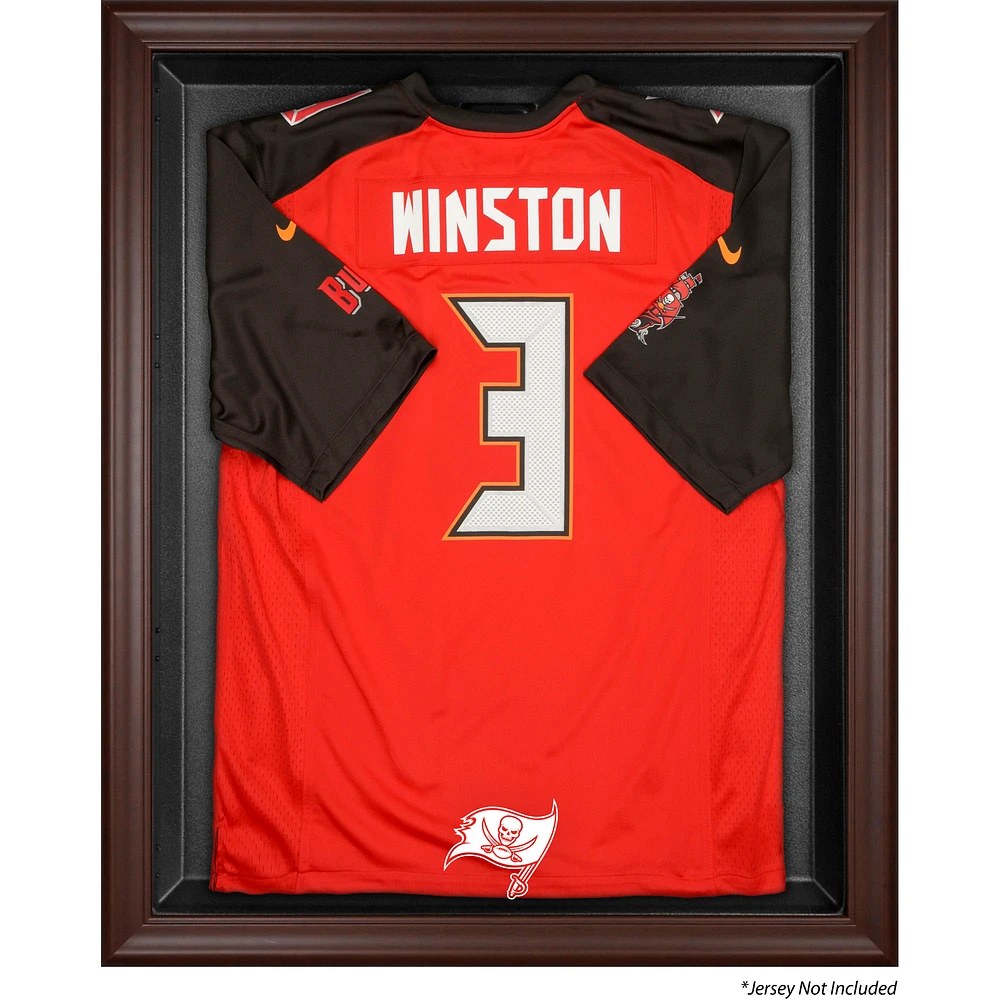 Tampa Bay Buccaneers Brown Framed Logo Jersey Display Case