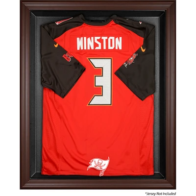 Tampa Bay Buccaneers Brown Framed Logo Jersey Display Case