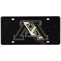 Minnesota Golden Gophers Glitter License Plate - Black