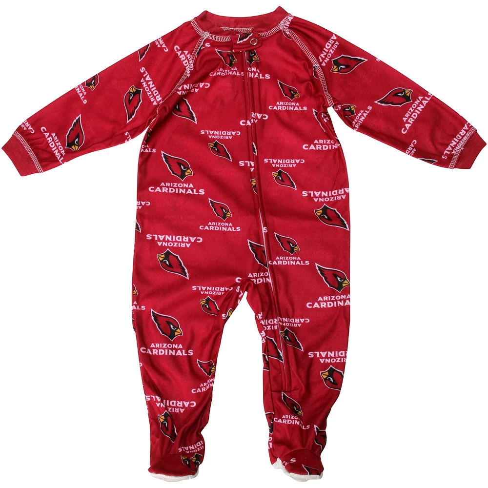 Arizona Cardinals Newborn Full Zip Raglan Coverall - Cardinal