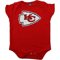 Newborn Red Kansas City Chiefs Team Logo Bodysuit