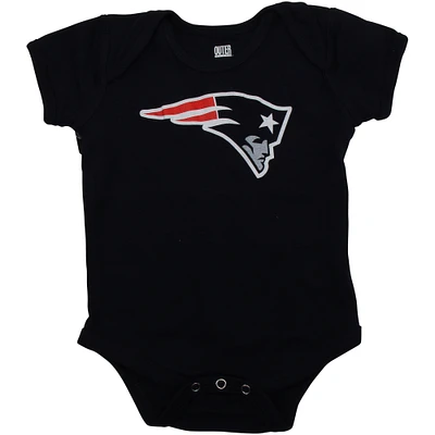 Newborn Navy New England Patriots Team Logo Bodysuit