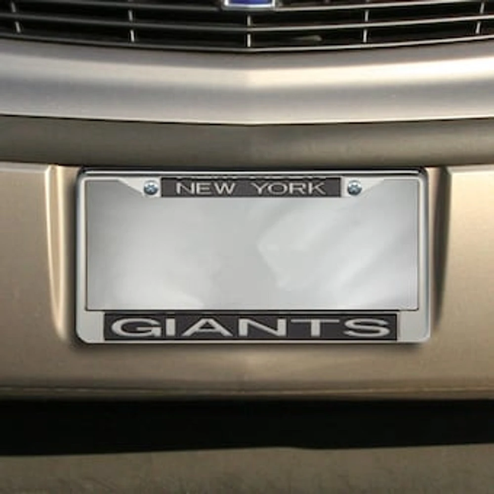 New York Giants Team Silver Glitter Metal Frame - Black