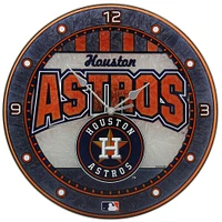 Houston Astros 12'' Art Glass Wall Clock