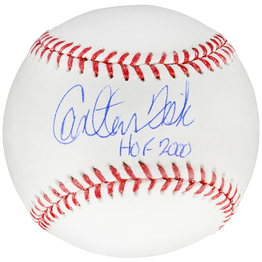 Carlton Fisk Boston Red Sox Autographed Baseball with "HOF 2000" Inscription