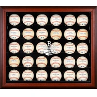 Boston Red Sox 2007 World Series Champs Logo Mahogany Framed 30-Ball Display Case