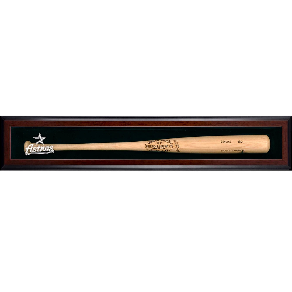 Houston Astros Logo Brown Framed Single Bat Display Case