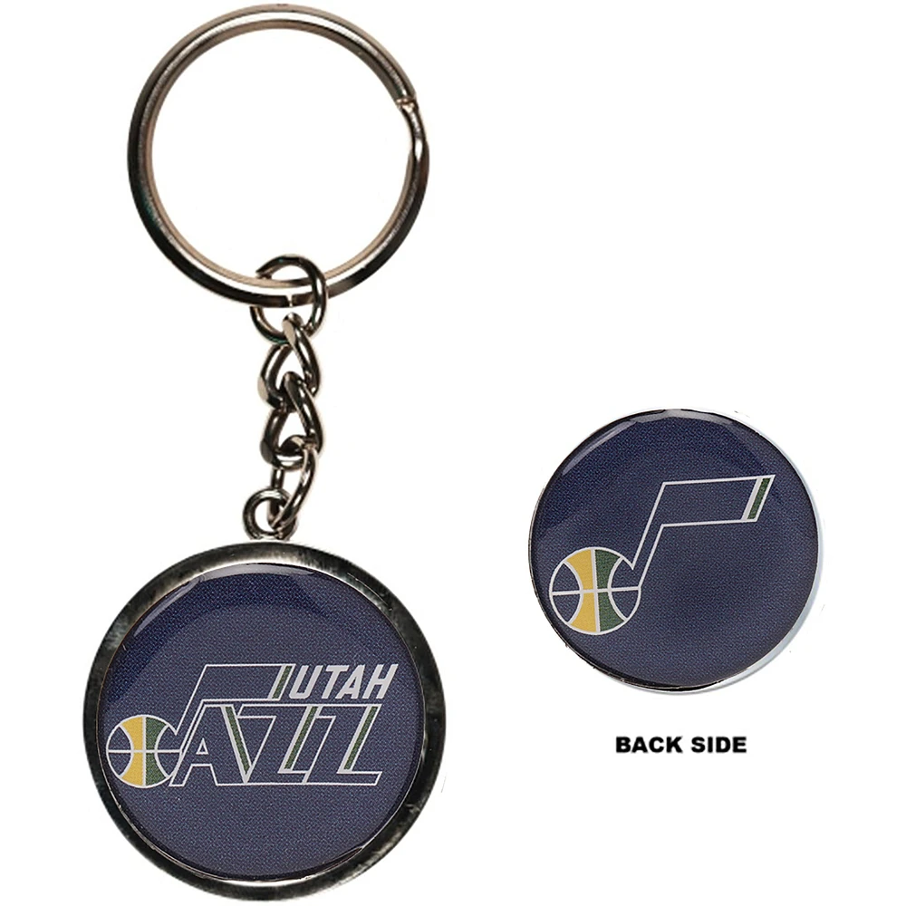 Utah Jazz Spinner Key Ring