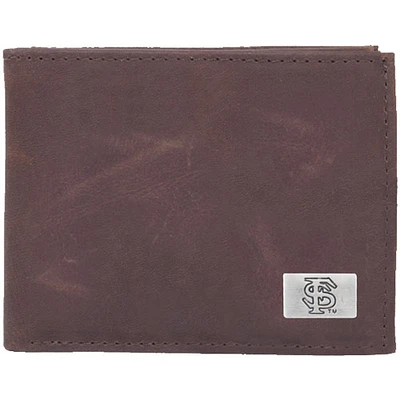 Florida State Seminoles (FSU) Leather Billfold with Concho - Brown