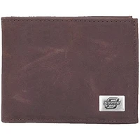 Oklahoma State Cowboys Leather Billfold with Concho - Brown