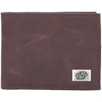 Oklahoma State Cowboys Leather Billfold with Concho - Brown
