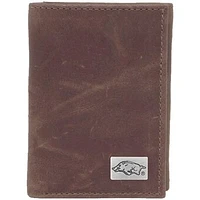 Arkansas Razorbacks Leather Trifold Wallet with Concho