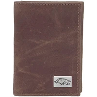 Arkansas Razorbacks Leather Trifold Wallet with Concho