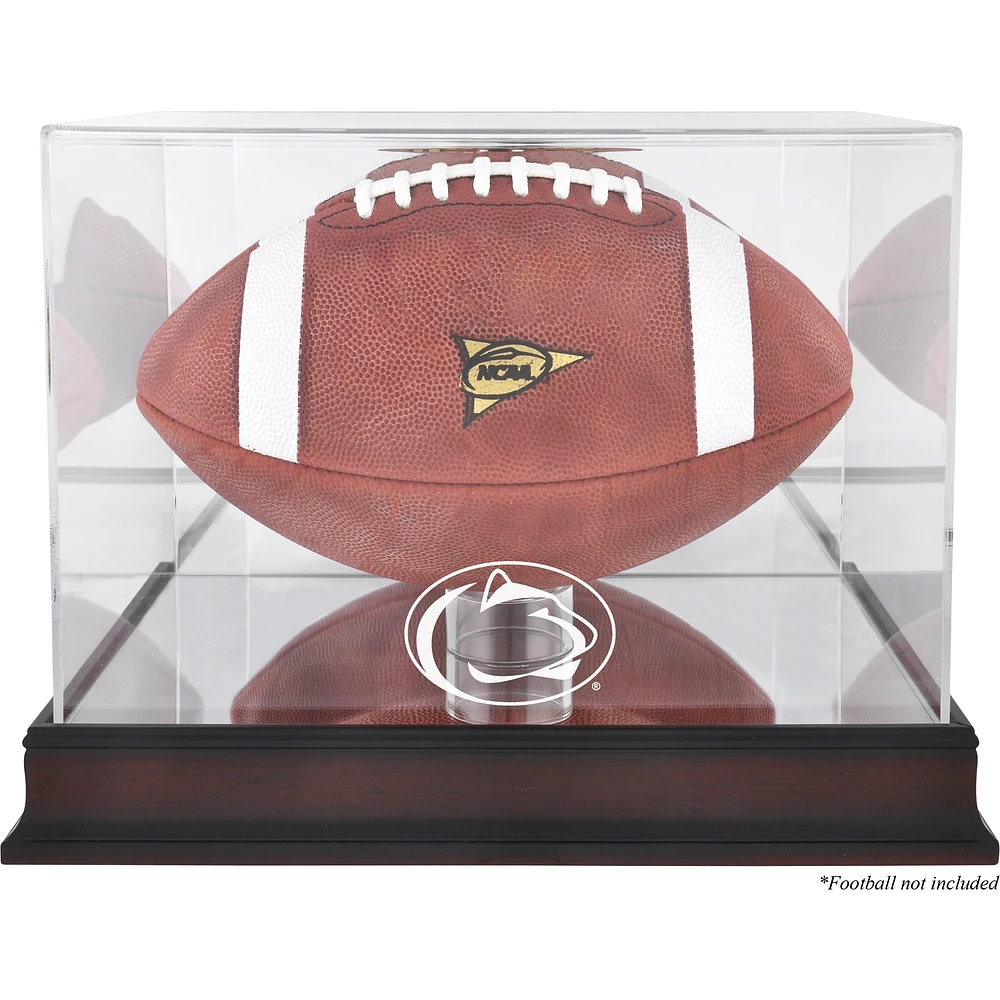 Penn State Nittany Lions Mahogany Base Logo Football Case with Mirror Back