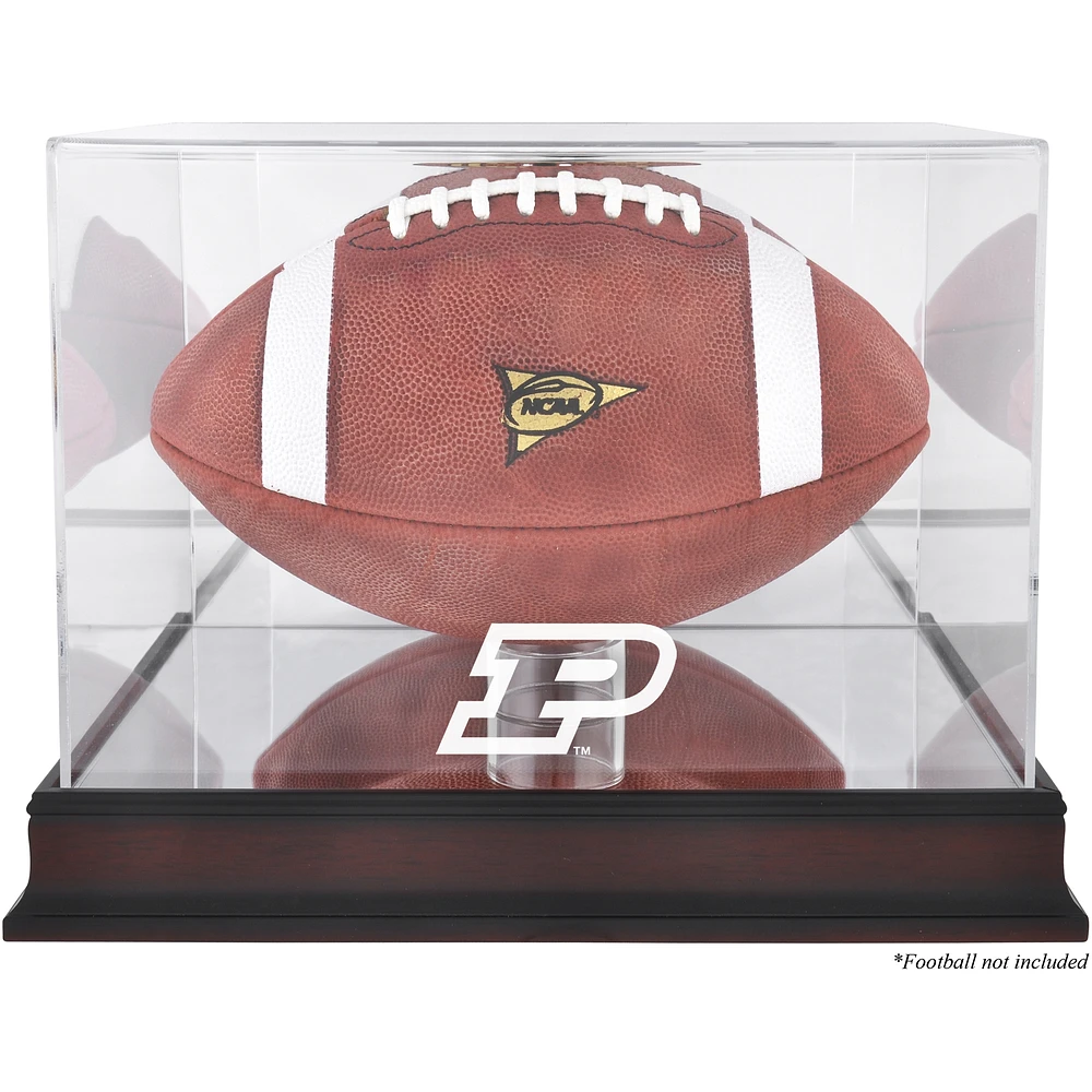 Purdue Boilermakers Mahogany Base Logo Football Case with Mirror Back