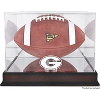 Georgia Bulldogs Mahogany Base Logo Football Display Case with Mirror Back