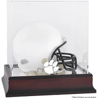 Clemson Tigers Mahogany Logo Mini Helmet Display Case with Mirror Back