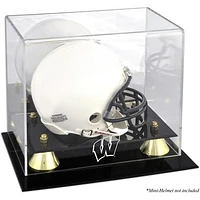 Wisconsin Badgers Golden Classic Logo Mini Helmet Display Case