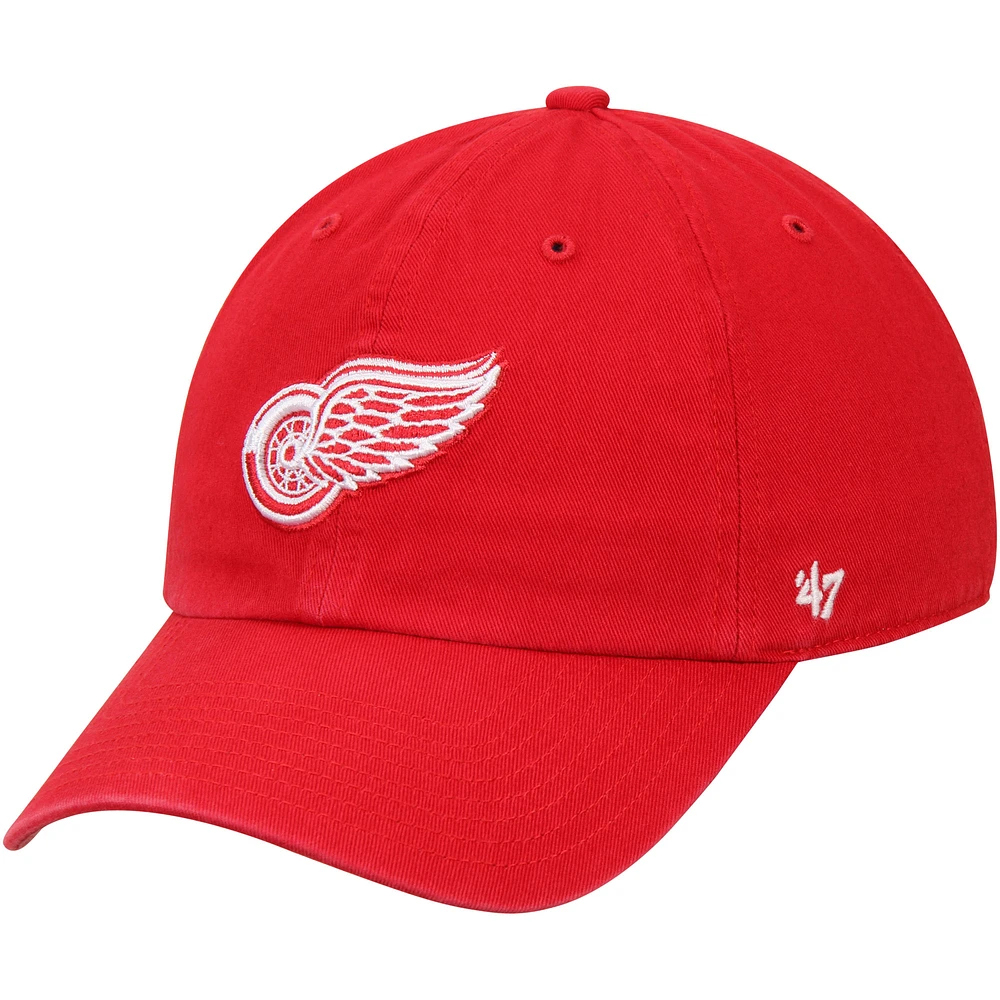 Men's '47 Red Detroit Red Wings Clean Up Adjustable Hat