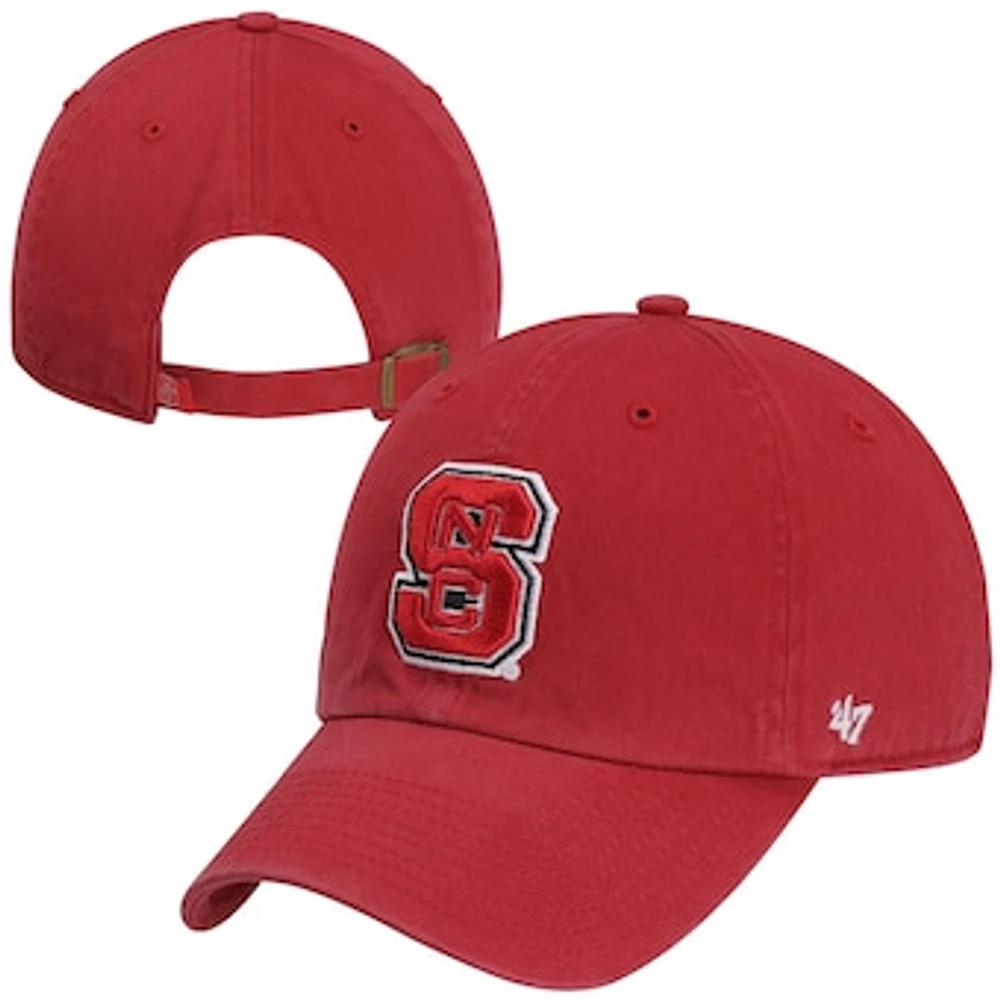 Men's '47 Red NC State Wolfpack Clean Up Adjustable Hat