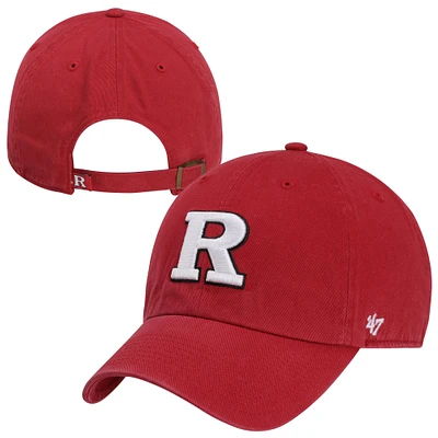 Men's '47 Red Rutgers Scarlet Knights Vintage Clean Up Adjustable Hat