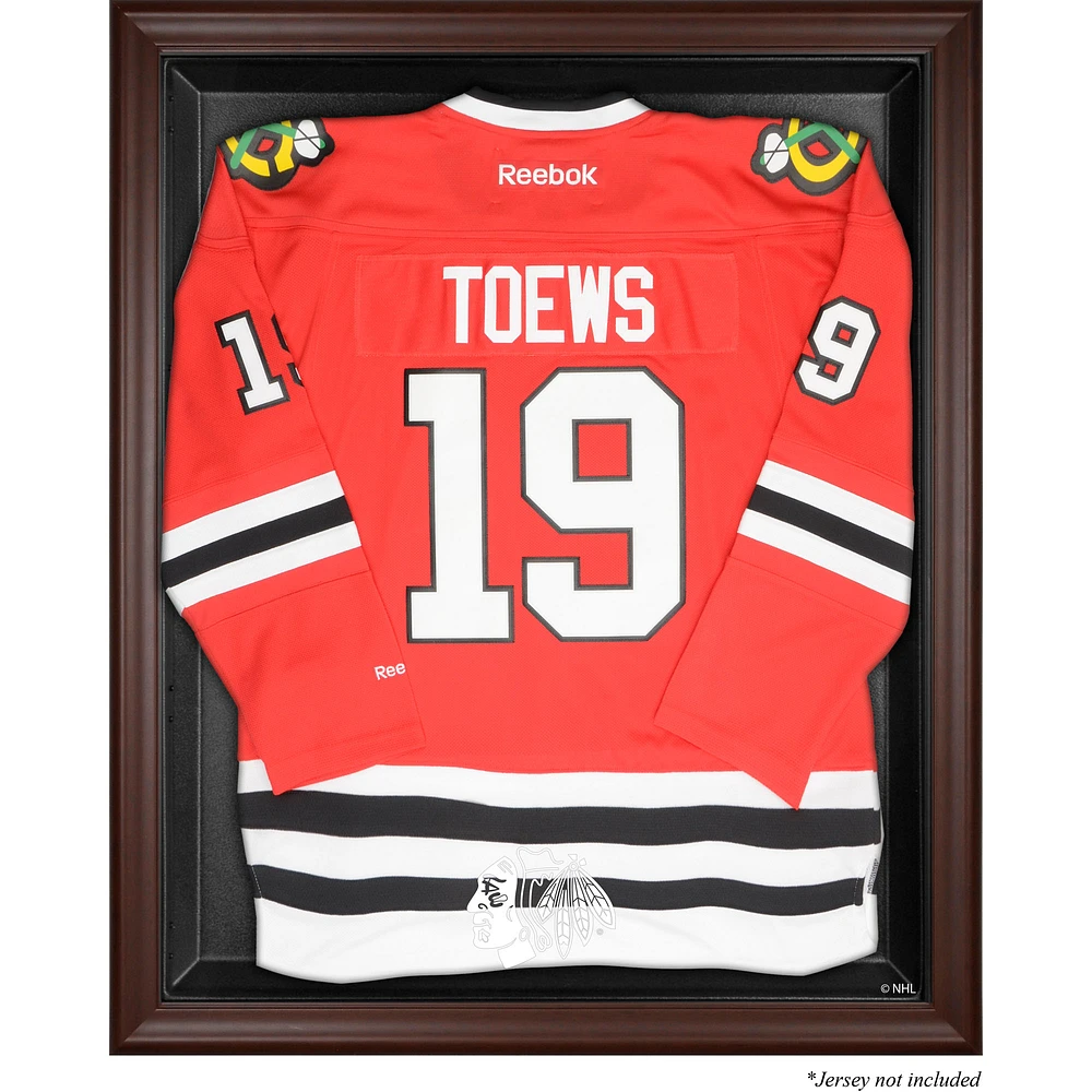 Chicago Blackhawks Brown Framed Logo Jersey Display Case