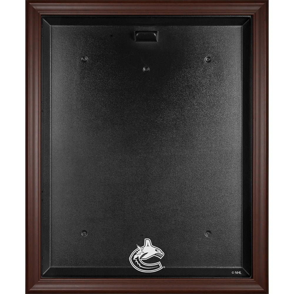 Vancouver Canucks Brown Framed Logo Jersey Display Case
