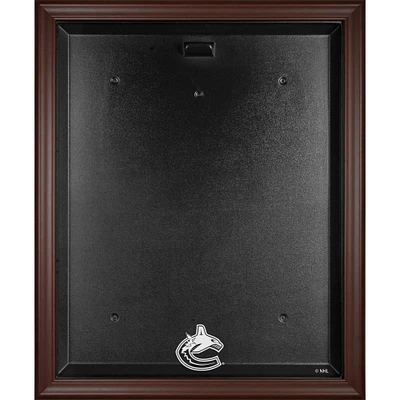 Vancouver Canucks Brown Framed Logo Jersey Display Case