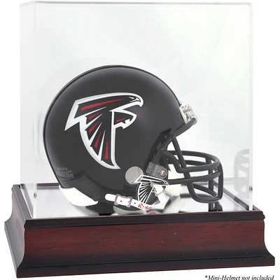 Atlanta Falcons Mahogany Logo Mini Helmet Display Case