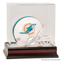 Miami Dolphins (2013-Present) Mahogany Mini Helmet Display Case