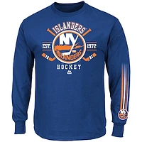 Majestic New York Islanders Cross Check Long Sleeve T-Shirt - Royal Blue