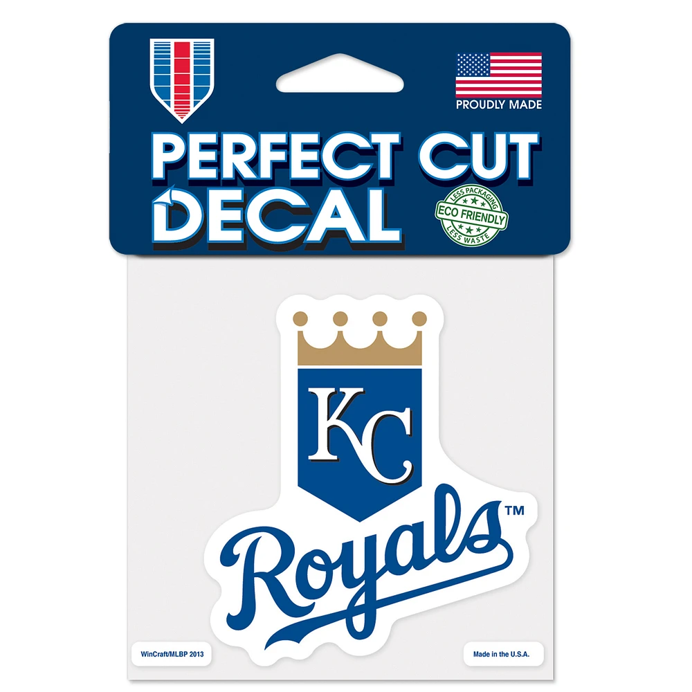 WinCraft Kansas City Royals 4'' x 4'' Primary Logo Color Perfect Cut Decal