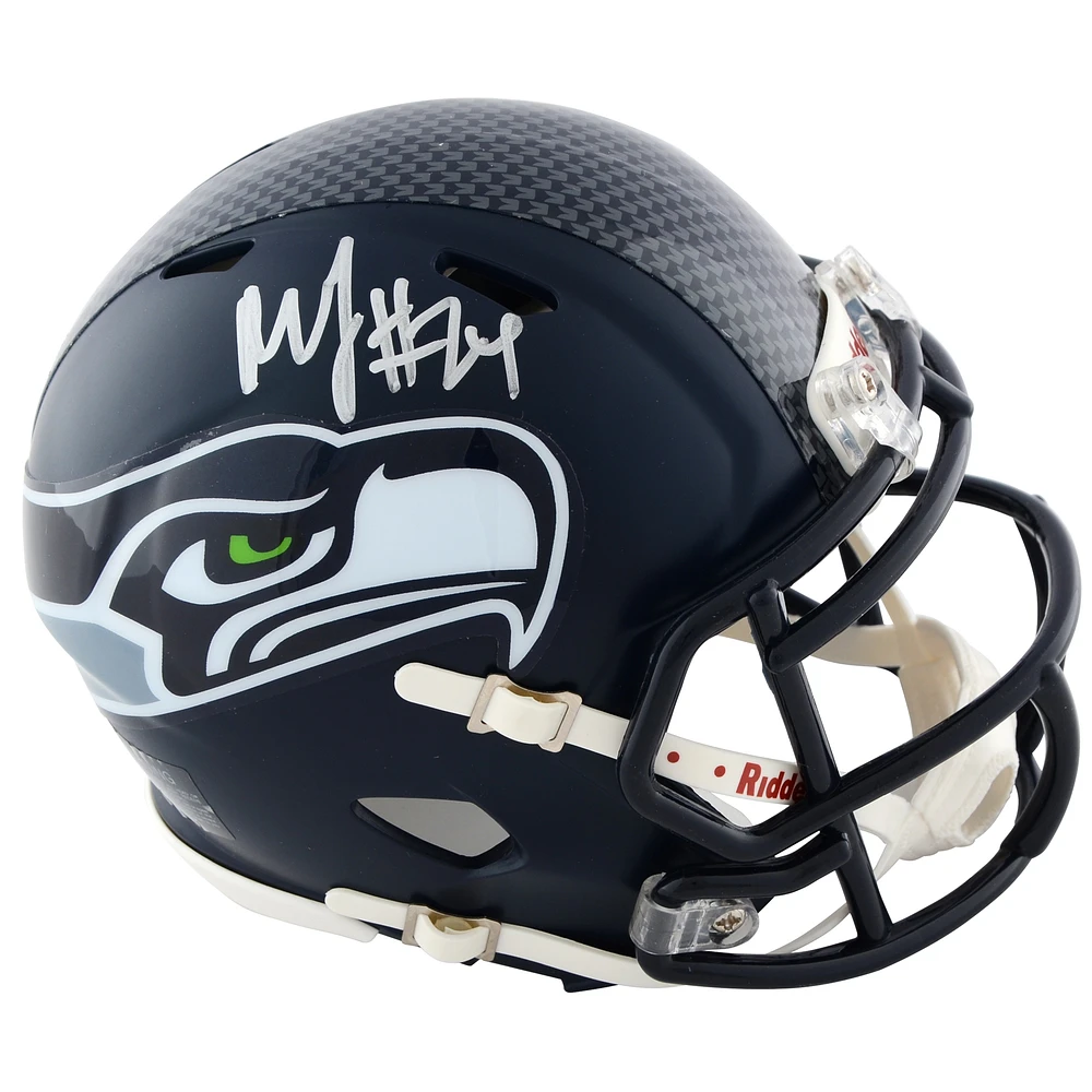 Marshawn Lynch Seattle Seahawks Autographed Riddell Speed Mini Helmet