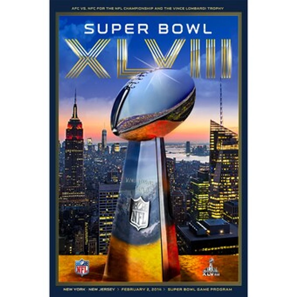 2014 Seattle Seahawks vs. Denver Broncos 36" x 48" Canvas Super Bowl XLVIII Program