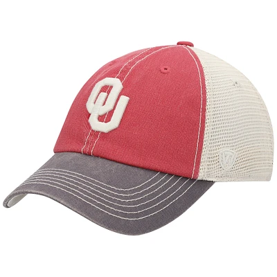 Oklahoma Sooners Top of the World Offroad Trucker Adjustable Hat - Crimson